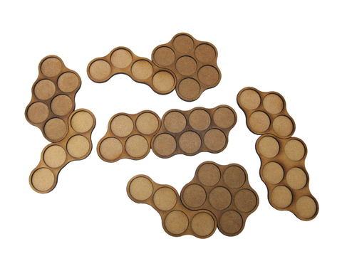 4/8 Man 25mm Skirmish Movement "Twin Trays C" for 25mm bases.