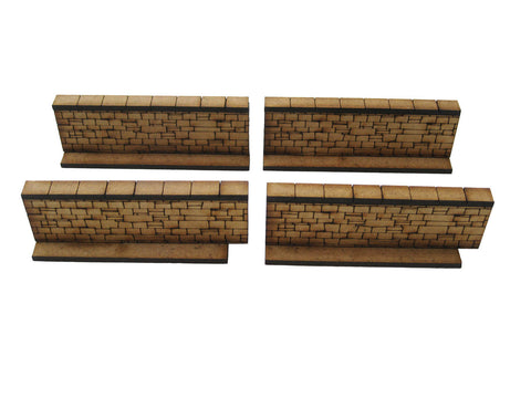 28mm 1:56 Stone Walls (4 x short pieces )