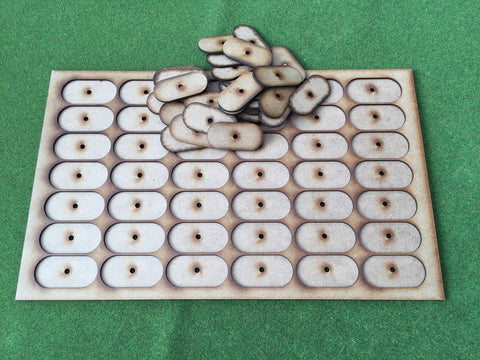 Storage Tray E (Box liner tray for 42  models) on 25mm x 50mm horse pill bases